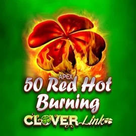 50 Red Hot Burning Clover Links by Novomatic, showcased at beepbeep-casino.org – game logo