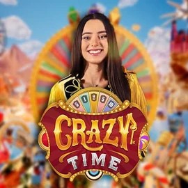 Crazy Time online game logo by Evolution on beepbeep-casino.org