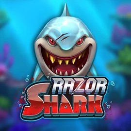 Razor Shark slot logo by Push Gaming at Beep Beep Casino